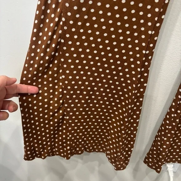 Free People Can’t Take My Eyes Off You Flare High Rise Polka Dots Women’s Large - Picture 9 of 15